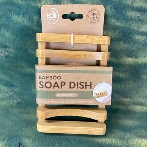 NWT Evriholder Natural Bamboo Bar Soap Dish 2-Pack Odor Resistant Sustainable
